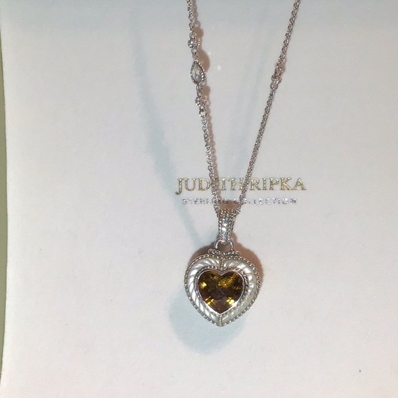 JUDITH RIPKA CITRINE & MOP X~LG ENHANCER/PENDANT - Picture 7 of 11